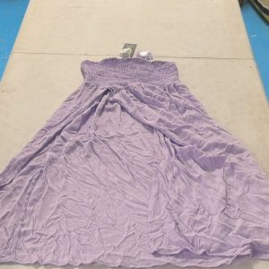 Lilac Strapless Maxi Dress
