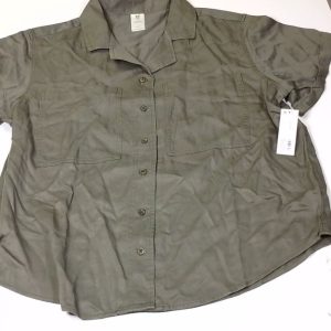 Olive Green Button-Up Shirt