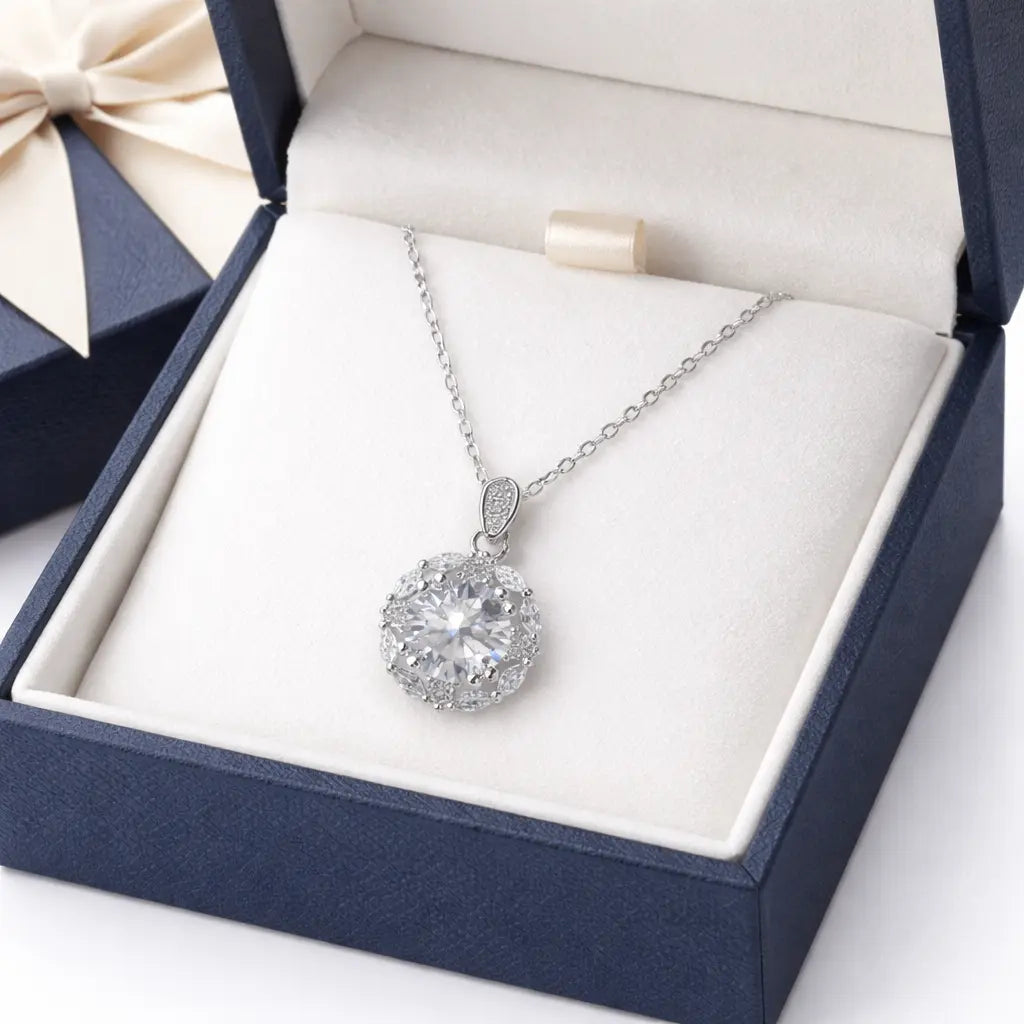 XL66 1.5CT Sterling Silver S925 Moissanite Diamond 50%offamazon