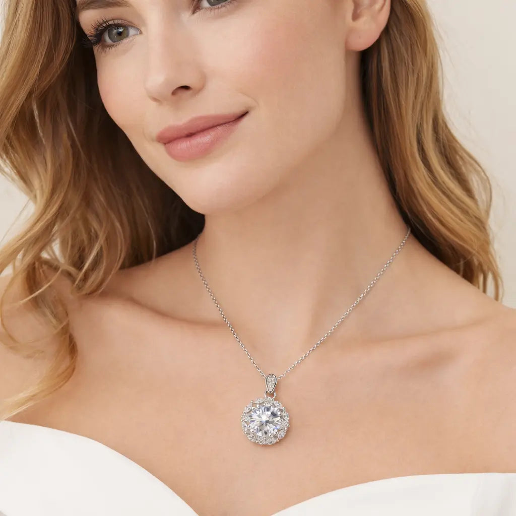XL66 1.5CT Sterling Silver S925 Moissanite Diamond 50%offamazon