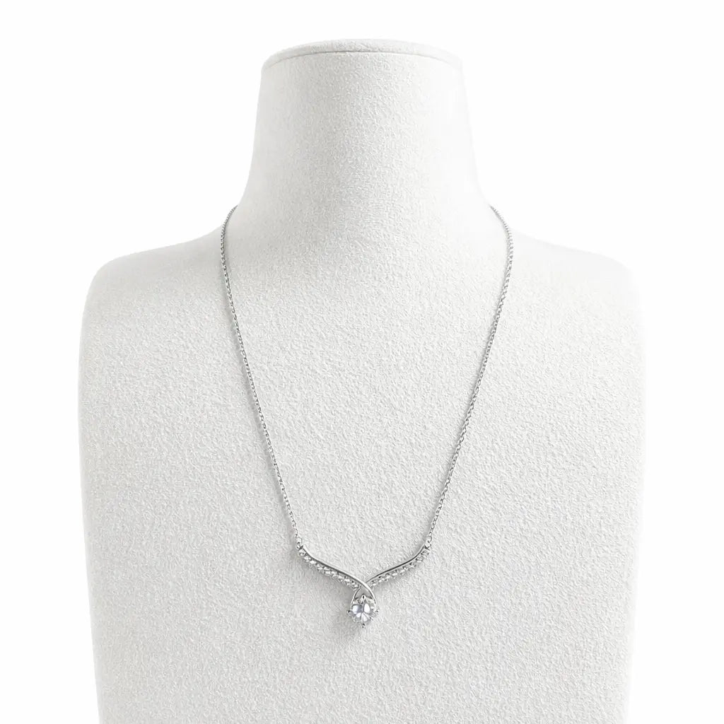 XL50 1 CT Sterling Silver S925 Moissanite Diamond Necklace 50%offamazon