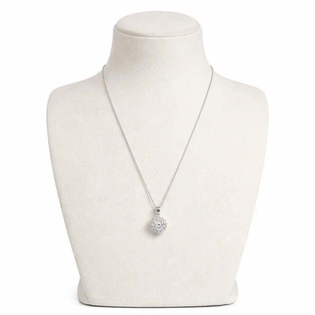 XL28 1 CT Sterling Silver S925 Moissanite Diamond Necklace 50%offamazon