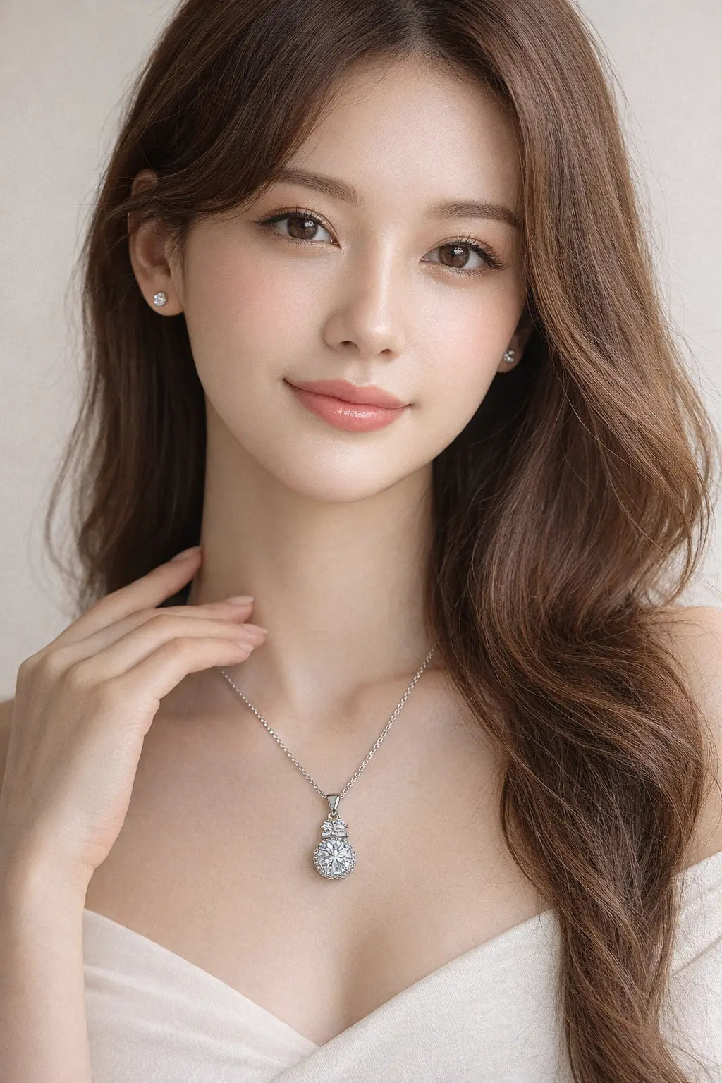 XL63 1 CT Sterling Silver S925 Moissanite Diamond Necklace 50%offamazon
