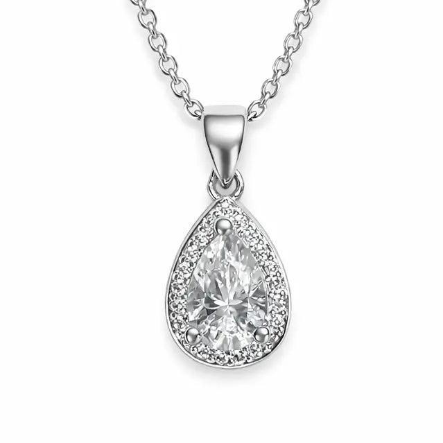 XL25 1 CT Sterling Silver S925 Moissanite Diamond Necklace 50%offamazon