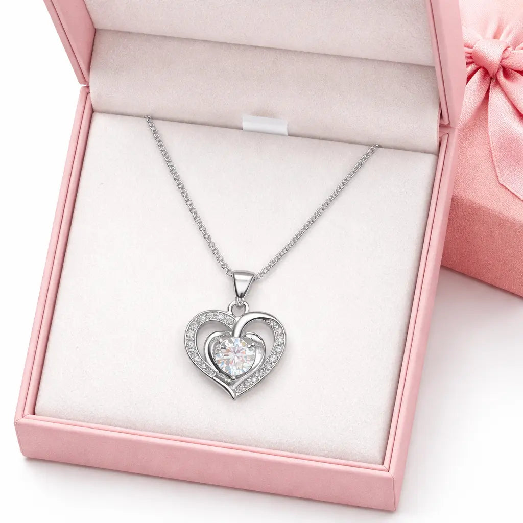 XL39 1 CT Sterling Silver S925 Moissanite Diamond Necklace 50%offamazon