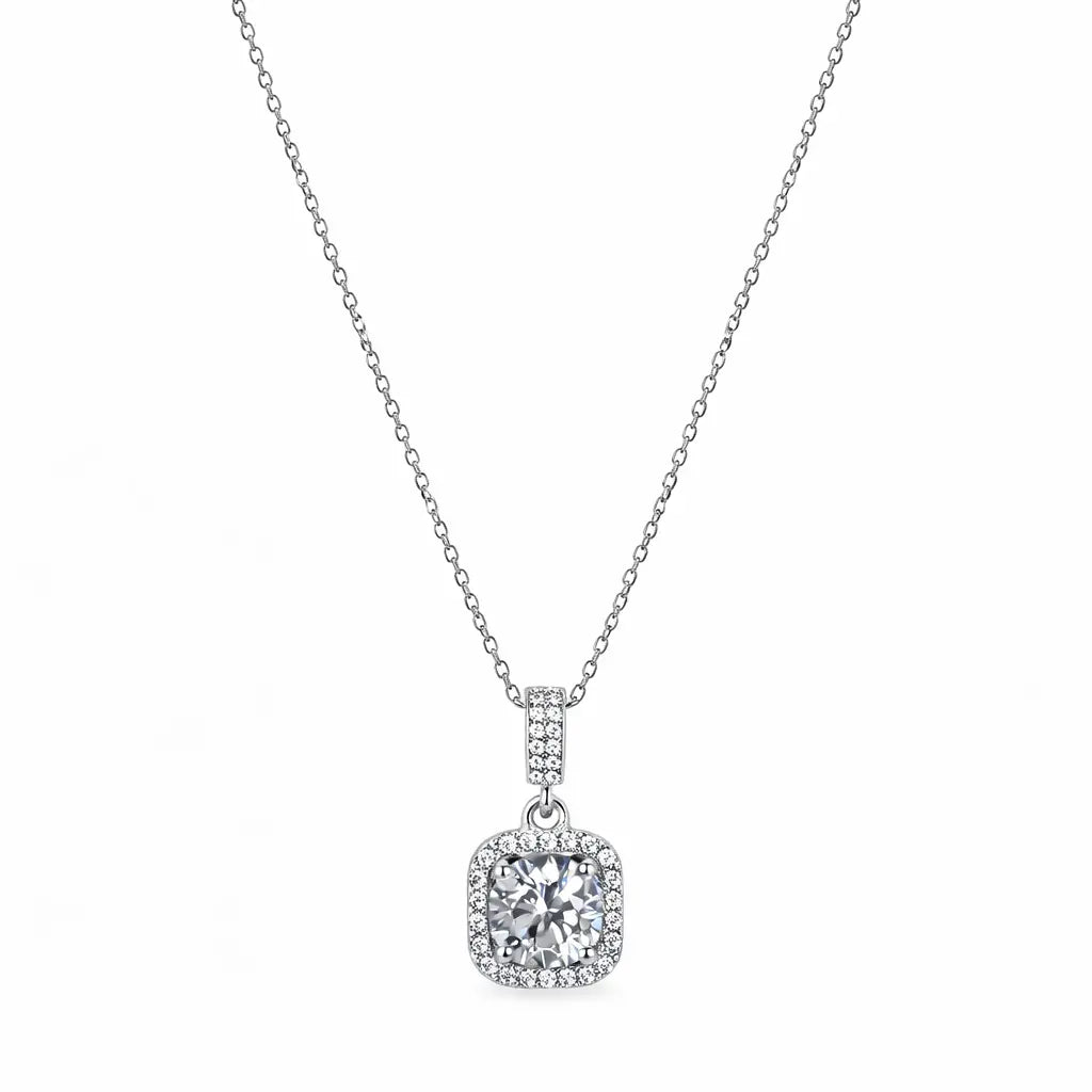XL30 2 CT Sterling Silver S925 Moissanite Diamond Necklace 50%offamazon