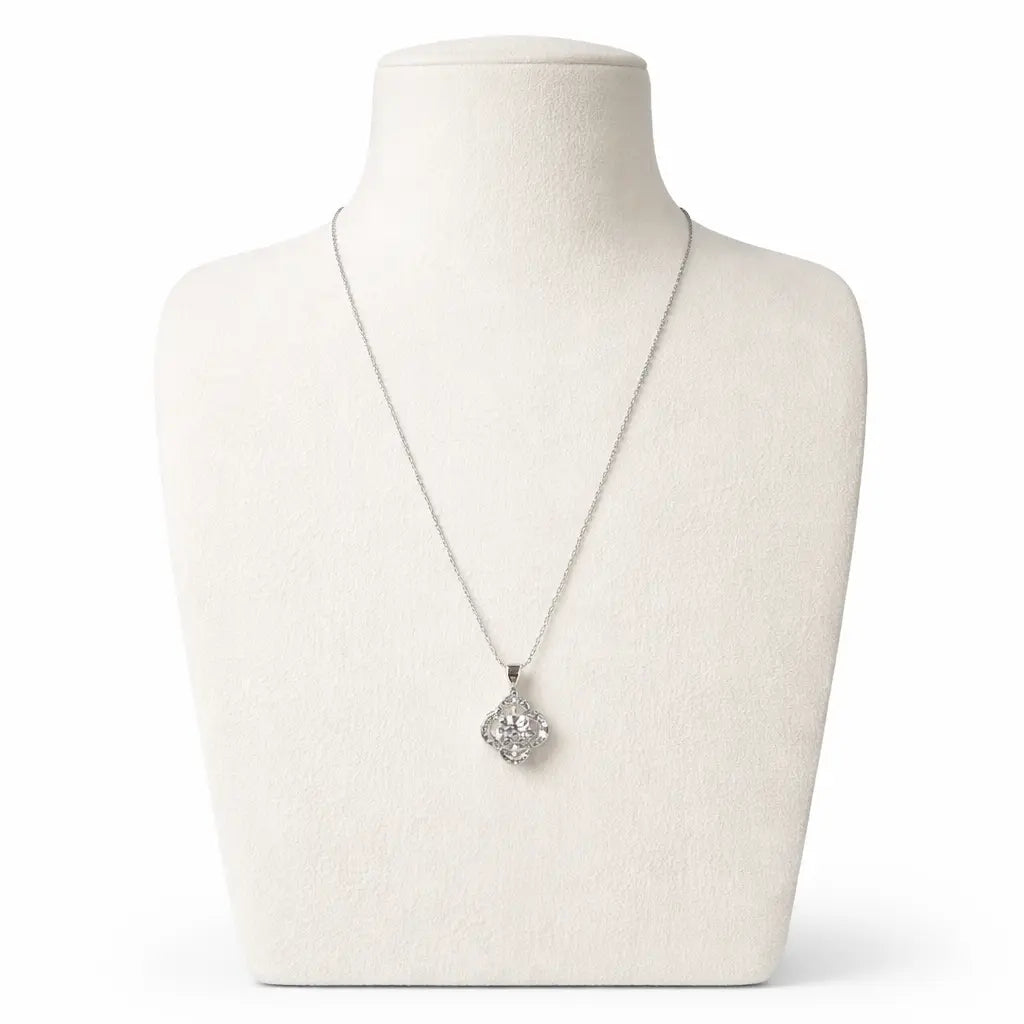XL53 1CT Sterling Silver S925 Moissanite Diamond Necklace 50%offamazon