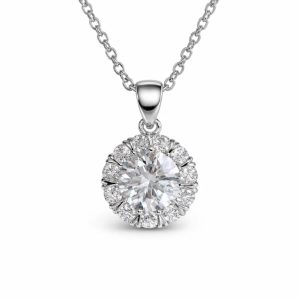 XL15 1CT Sterling Silver S925 Moissanite Diamond Necklace 50%offamazon