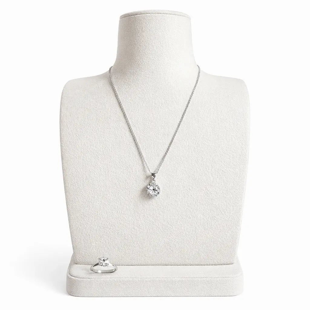 XL15 1CT Sterling Silver S925 Moissanite Diamond Necklace 50%offamazon