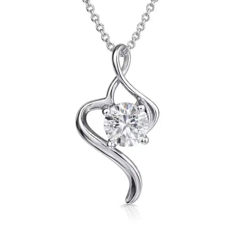 XL16 1CT Sterling Silver S925 Moissanite Diamond Necklace 50%offamazon