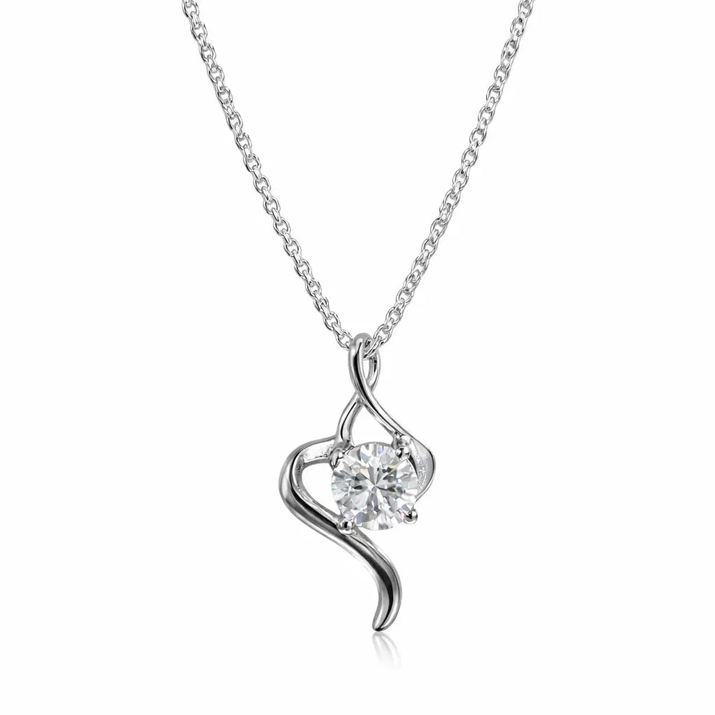 XL16 1CT Sterling Silver S925 Moissanite Diamond Necklace 50%offamazon