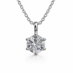 XL56 1CT Sterling Silver S925 Moissanite Diamond Necklace 50%offamazon