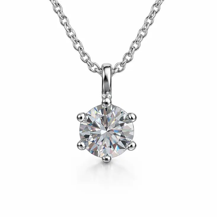 XL56 1CT Sterling Silver S925 Moissanite Diamond Necklace 50%offamazon