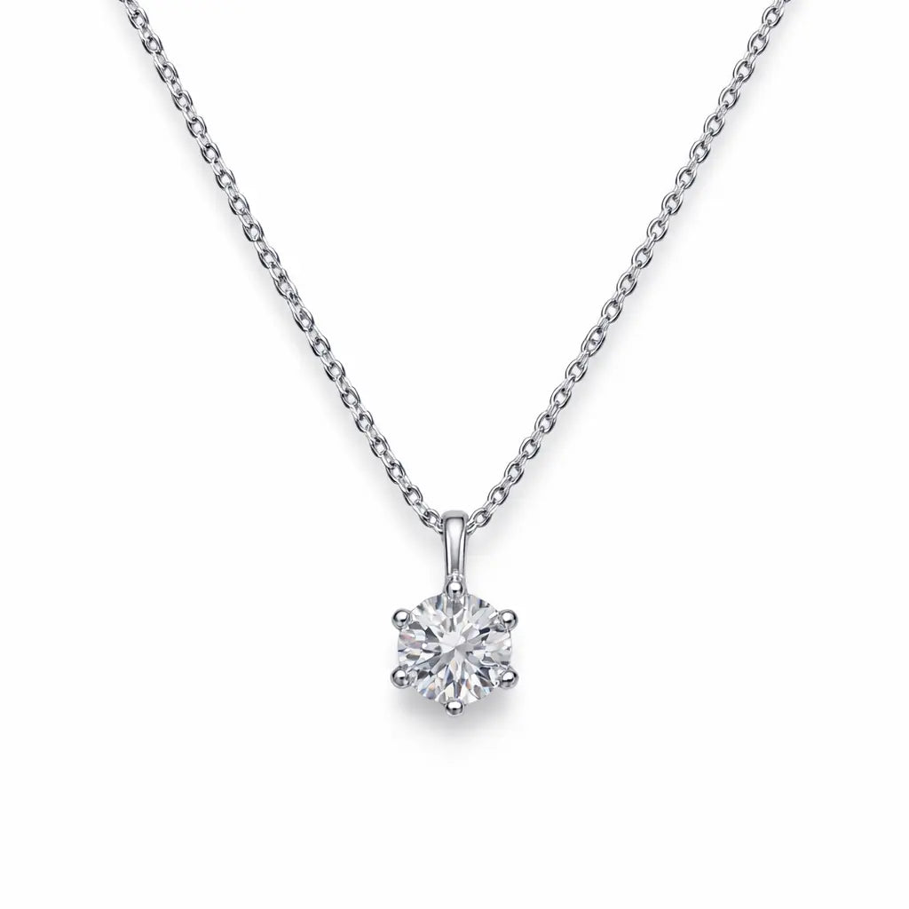XL56 1CT Sterling Silver S925 Moissanite Diamond Necklace 50%offamazon