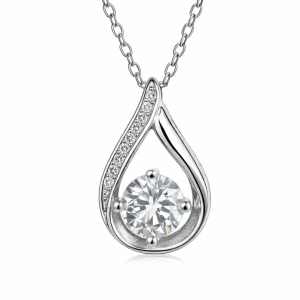 XL35 1CT Sterling Silver S925 Moissanite Diamond Necklace 50%offamazon