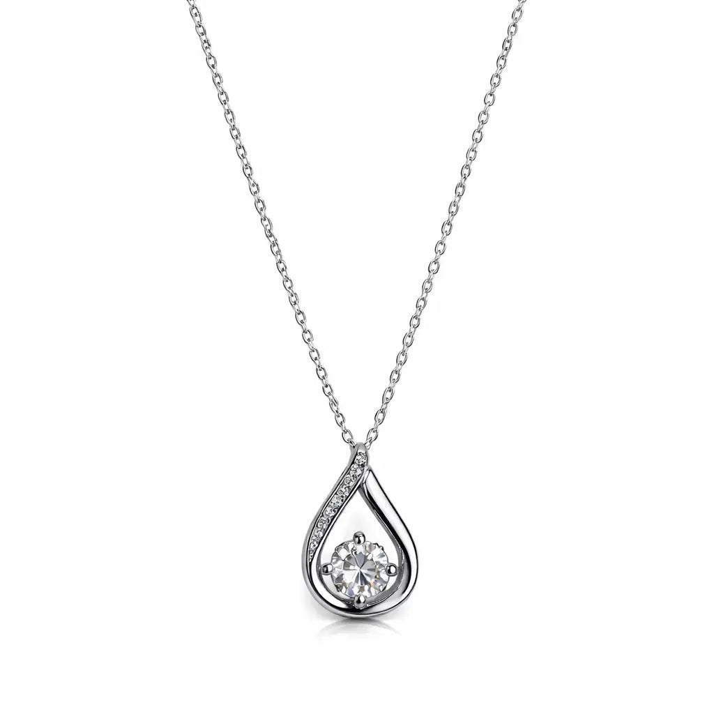 XL35 1CT Sterling Silver S925 Moissanite Diamond Necklace 50%offamazon