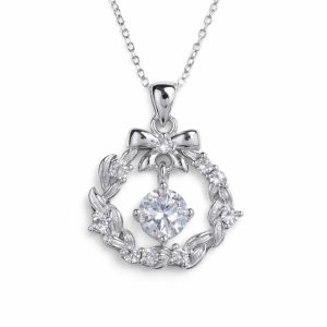 XL14 1CT Sterling Silver S925 Moissanite Diamond Necklace 50%offamazon