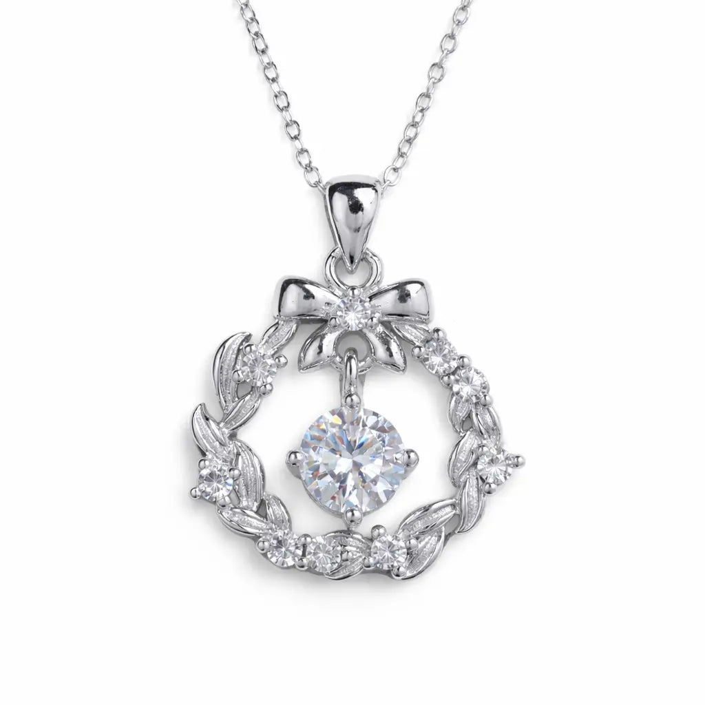 XL14 1CT Sterling Silver S925 Moissanite Diamond Necklace 50%offamazon