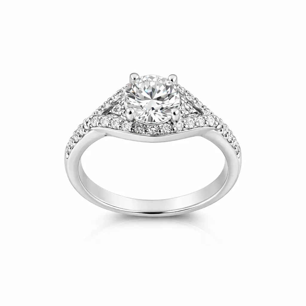 JZ25 1CT Sterling Silver S925 Moissanite Diamond 50%offamazon