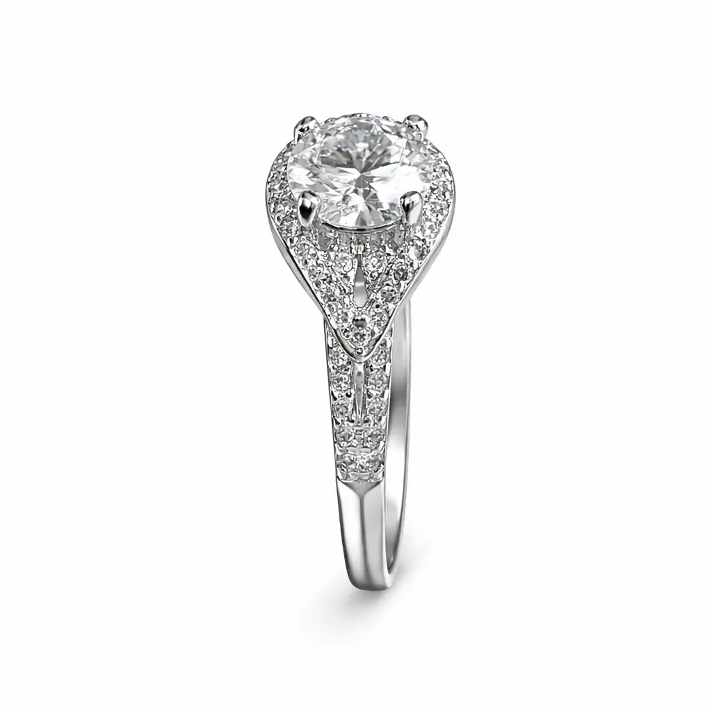 JZ25 1CT Sterling Silver S925 Moissanite Diamond 50%offamazon