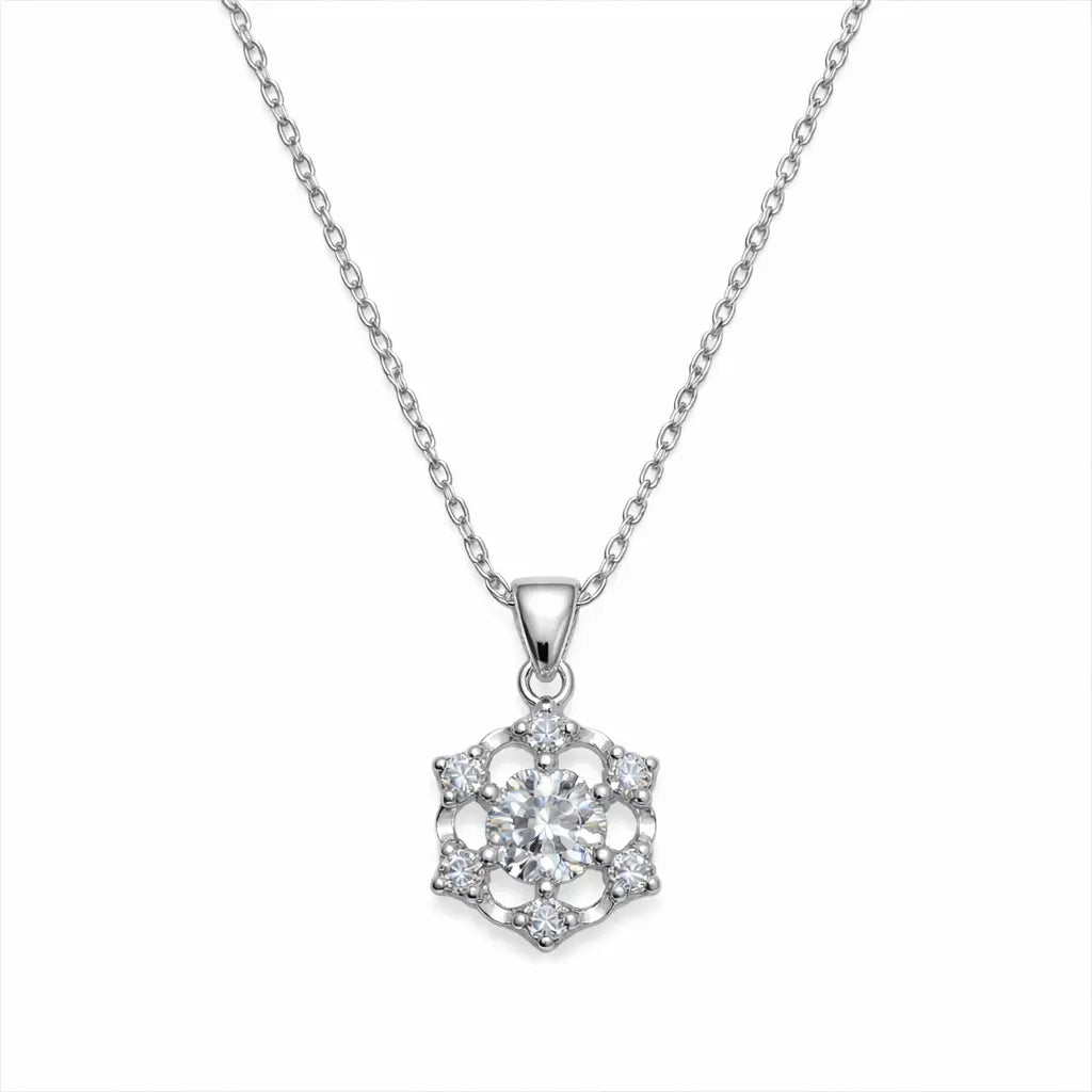 XL10 1CT Sterling Silver S925 Moissanite Diamond Necklace 50%offamazon