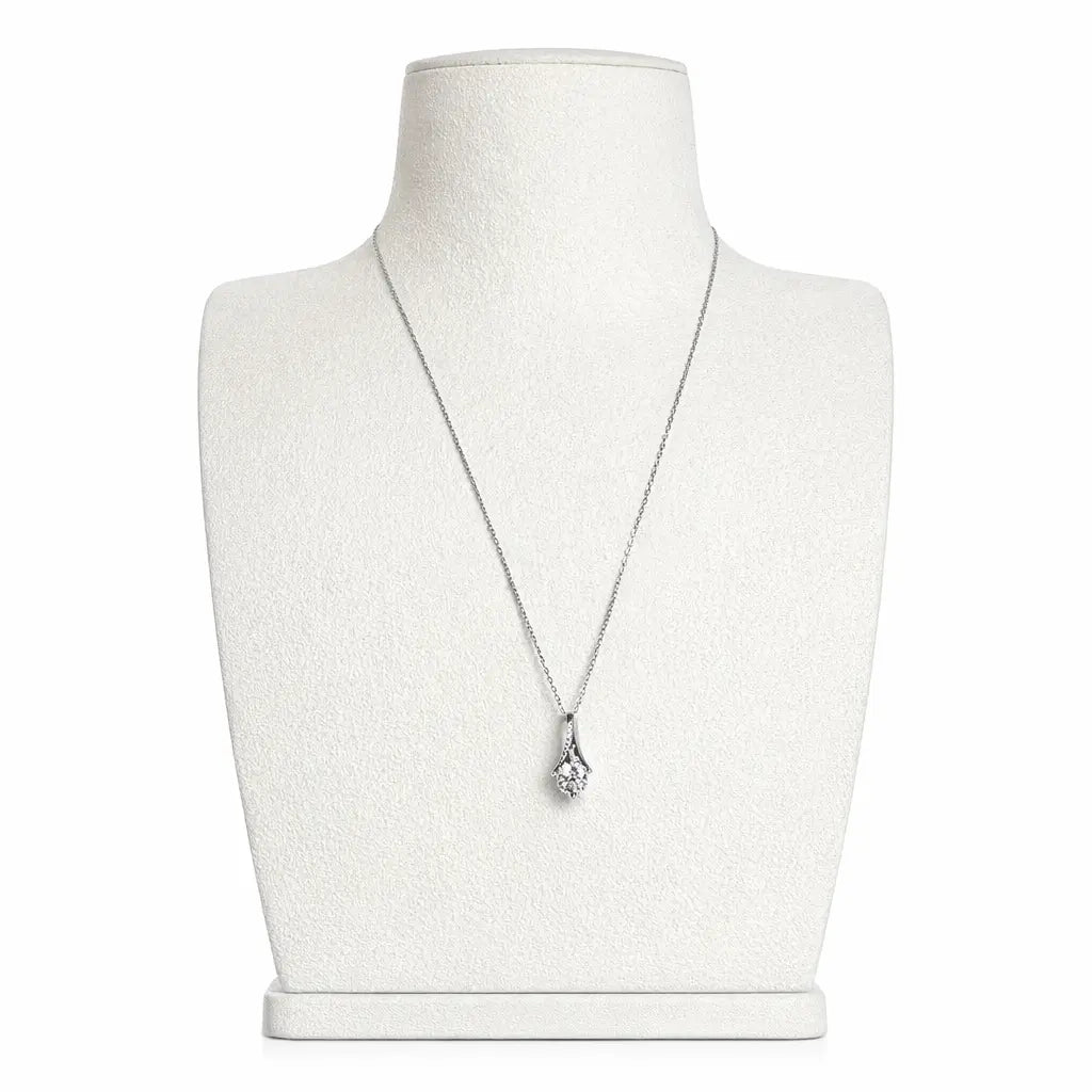 XL64 1CT Sterling Silver S925 Moissanite Diamond Necklace 50%offamazon