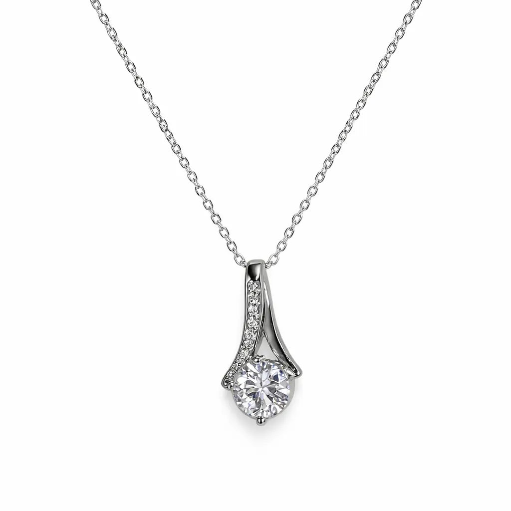XL64 1CT Sterling Silver S925 Moissanite Diamond Necklace 50%offamazon