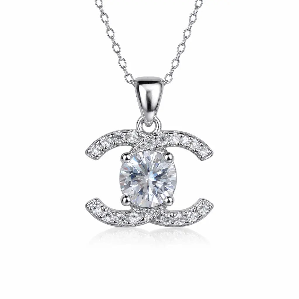 XL52 1CT Sterling Silver S925 Moissanite Diamond Necklace 50%offamazon