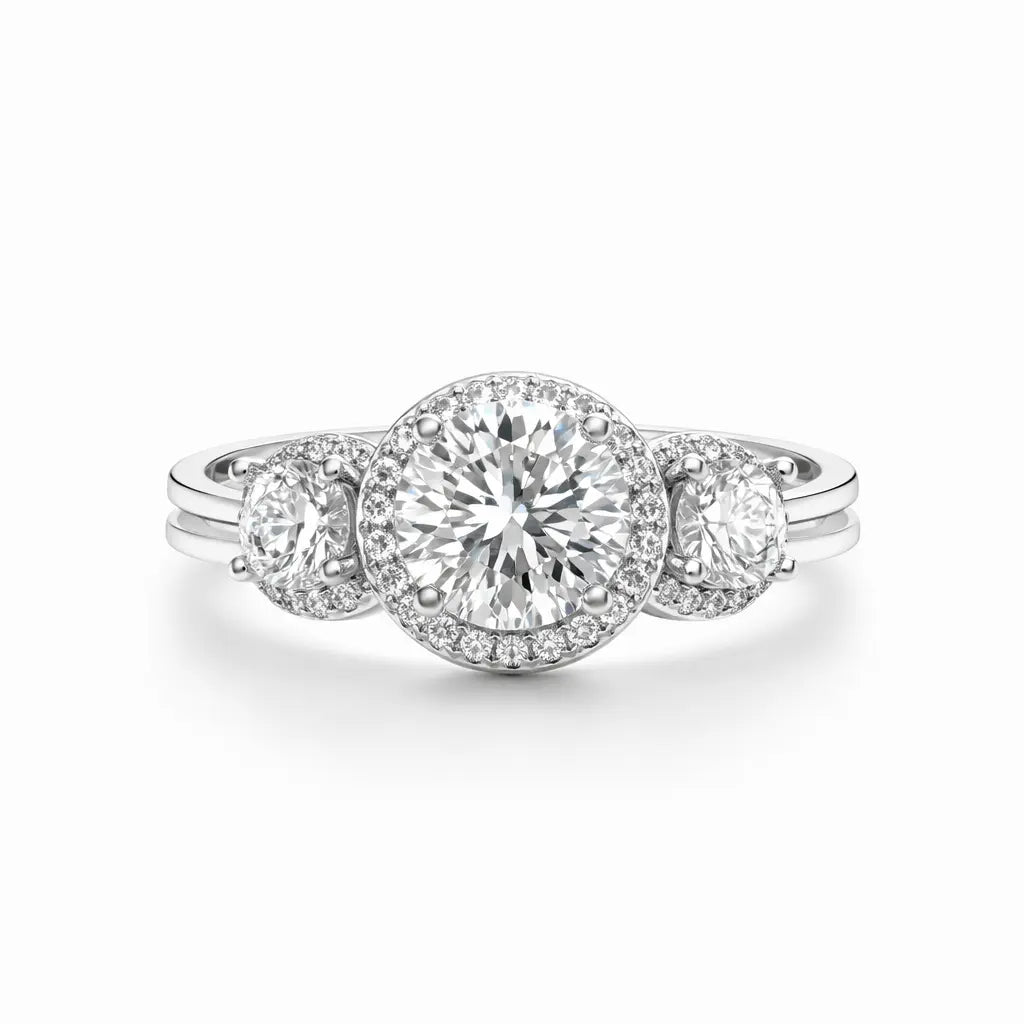 JZ03 1CT Sterling Silver S925 Moissanite Diamond Rings 50%offamazon
