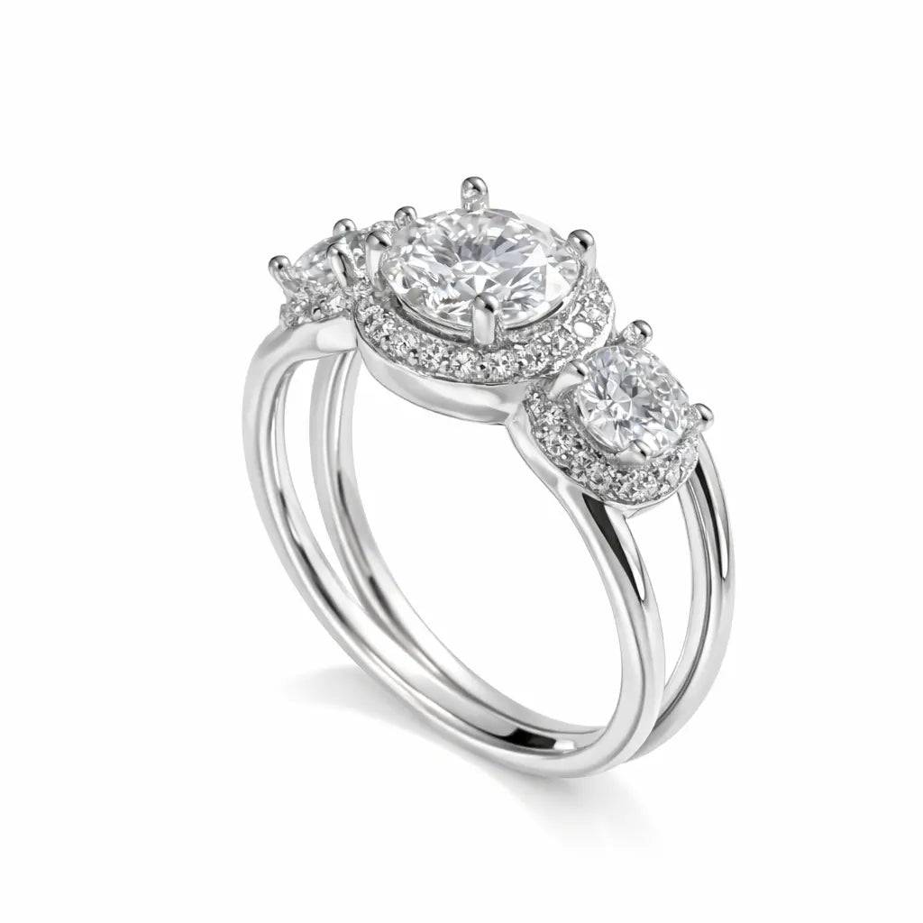 JZ03 1CT Sterling Silver S925 Moissanite Diamond Rings 50%offamazon