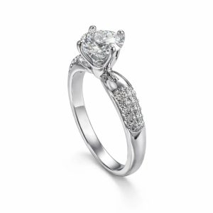 JZ59 1 CT Sterling Silver S925 Moissanite Diamond Rings 50%offamazon