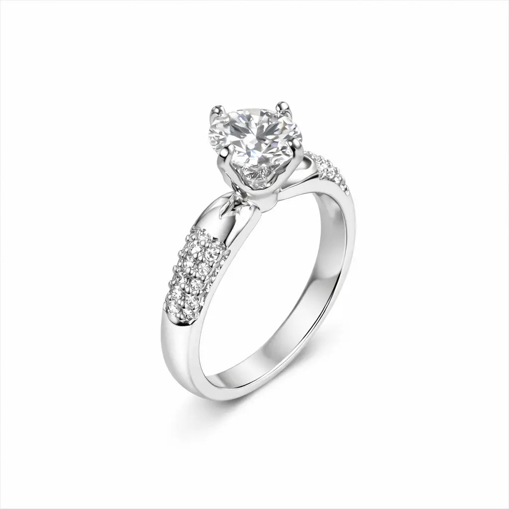 JZ59 1 CT Sterling Silver S925 Moissanite Diamond Rings 50%offamazon