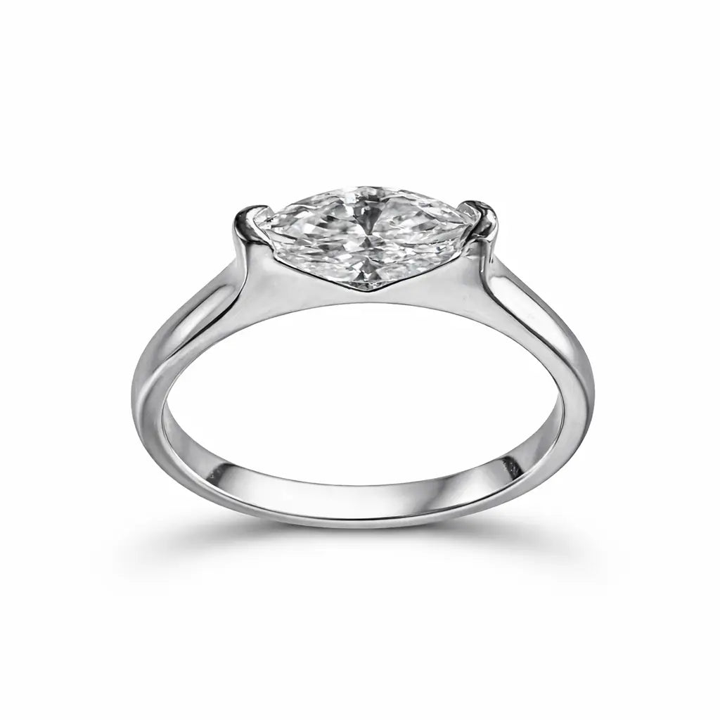JZ64 1 CT Sterling Silver S925 Moissanite Diamond Rings 50%offamazon