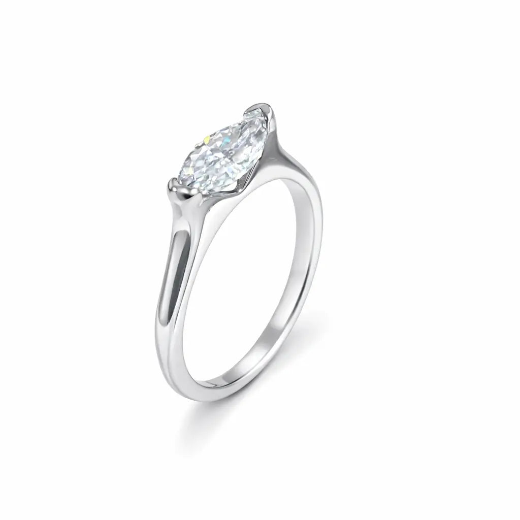 JZ64 1 CT Sterling Silver S925 Moissanite Diamond Rings 50%offamazon