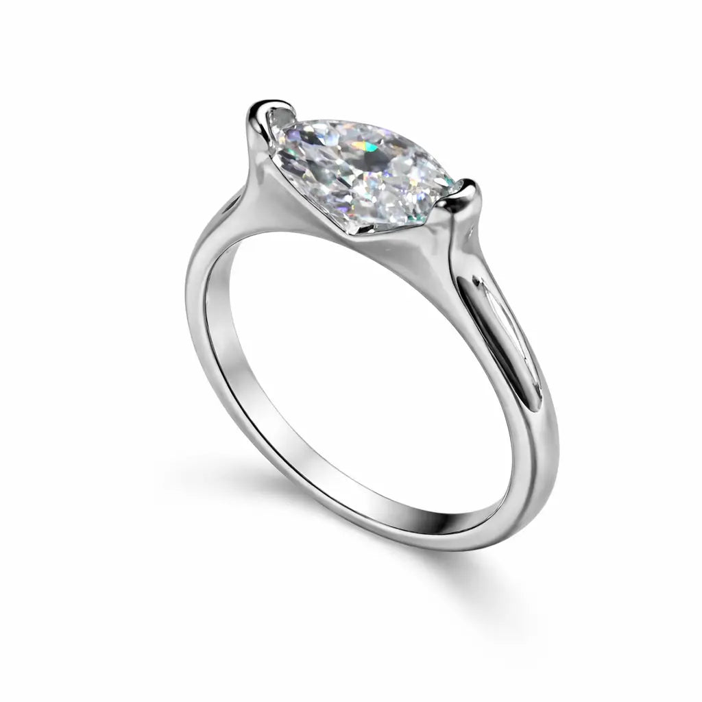 JZ64 1 CT Sterling Silver S925 Moissanite Diamond Rings 50%offamazon