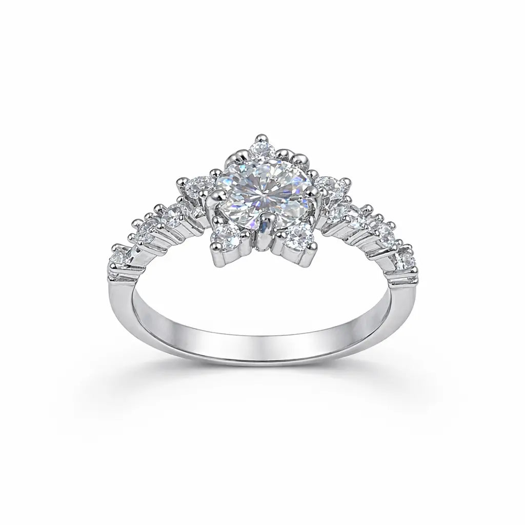 JZ10 1.CT Sterling Silver S925 Moissanite Diamond 50%offamazon