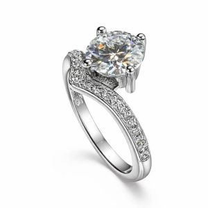 JZ20 1.5CT Sterling Silver S925 Moissanite Diamond 50%offamazon
