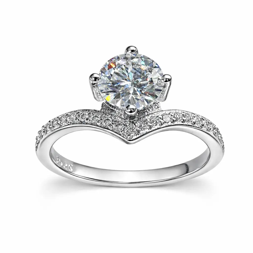 JZ20 1.5CT Sterling Silver S925 Moissanite Diamond 50%offamazon