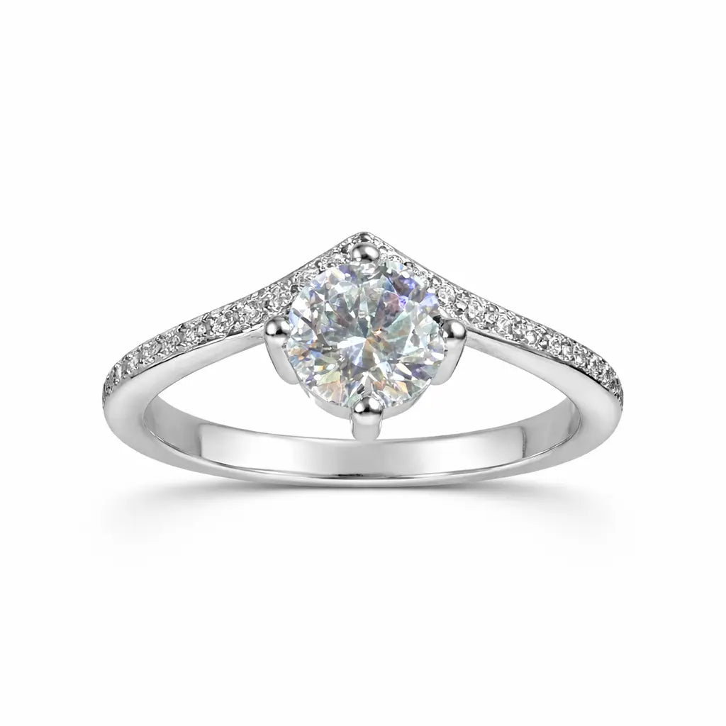 JZ20 1.5CT Sterling Silver S925 Moissanite Diamond 50%offamazon
