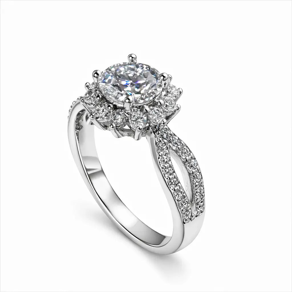 JZ04 1CT Sterling Silver S925 Moissanite Diamond 50%offamazon