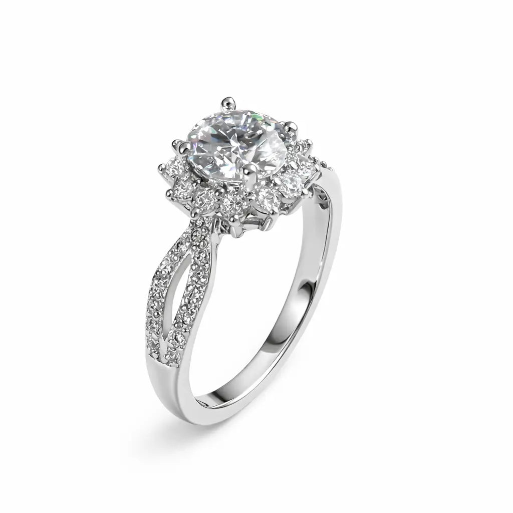 JZ04 1CT Sterling Silver S925 Moissanite Diamond 50%offamazon