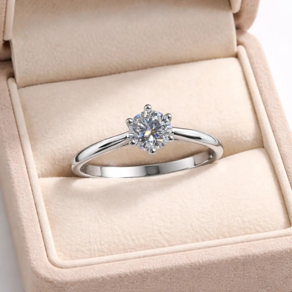 JZ07 1 CT Sterling Silver S925 Moissanite Diamond 50%offamazon