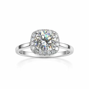JZ61 1.5CT Sterling Silver S925 Moissanite Diamond 50%offamazon