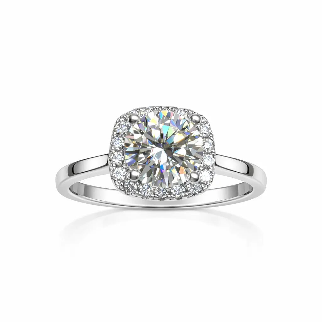 JZ61 1.5CT Sterling Silver S925 Moissanite Diamond 50%offamazon