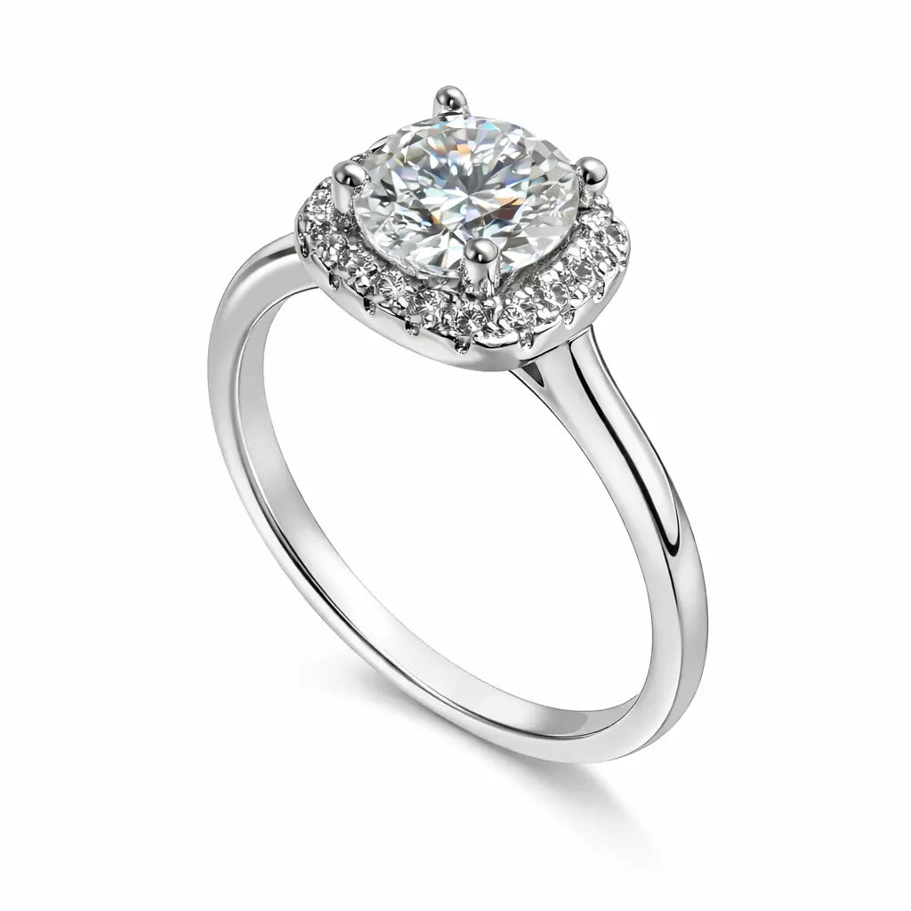JZ61 1.5CT Sterling Silver S925 Moissanite Diamond 50%offamazon
