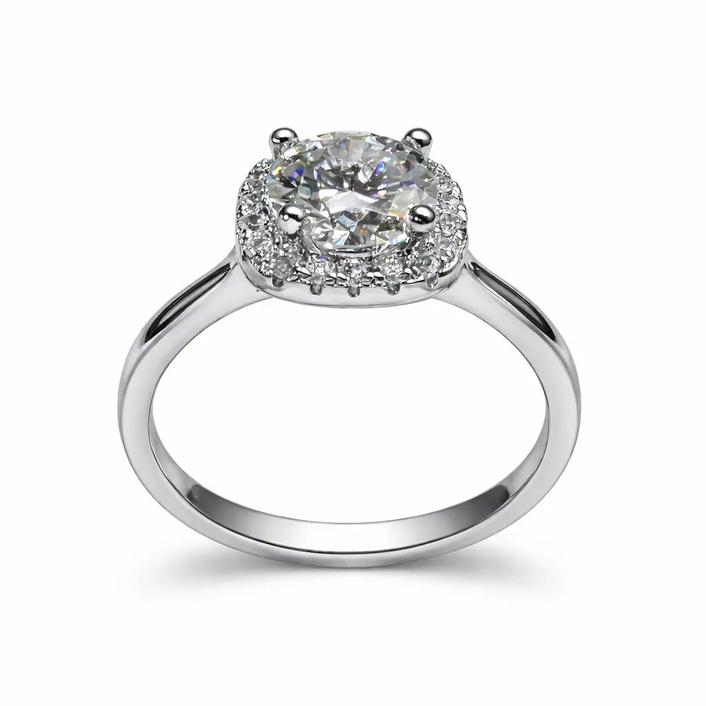 JZ61 1.5CT Sterling Silver S925 Moissanite Diamond 50%offamazon