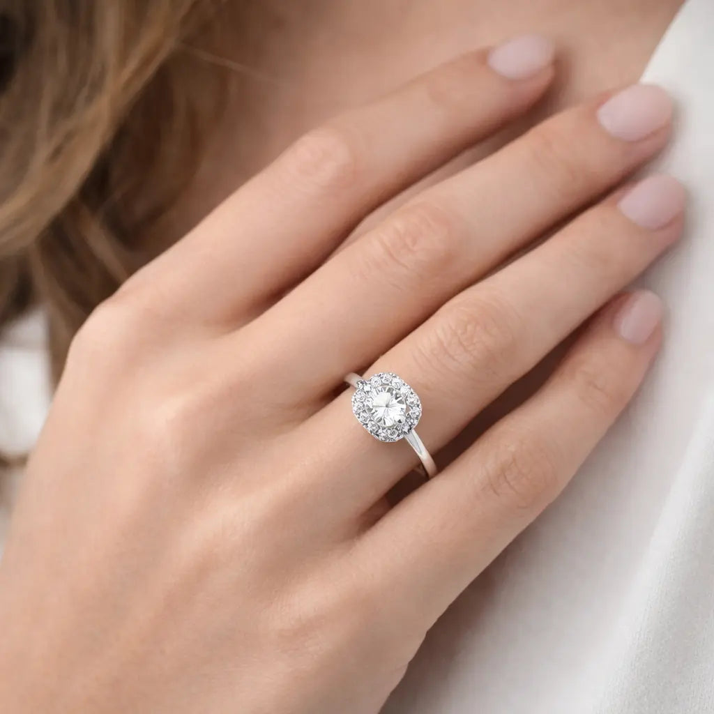 JZ61 1.5CT Sterling Silver S925 Moissanite Diamond 50%offamazon
