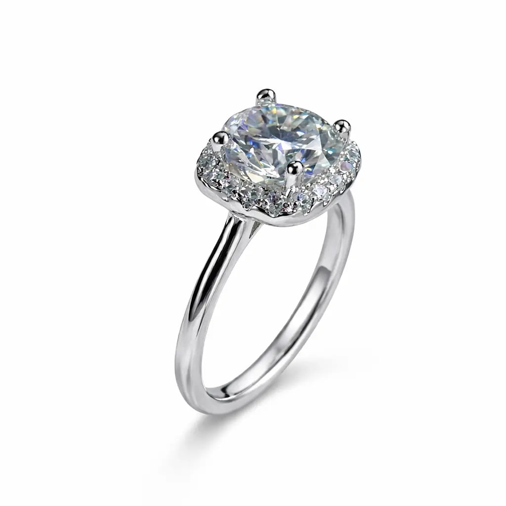 JZ61 1.5CT Sterling Silver S925 Moissanite Diamond 50%offamazon