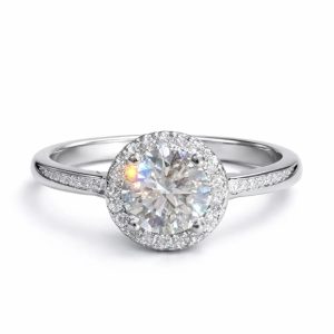 JZ50 1CT Sterling Silver S925 Moissanite Diamond 50%offamazon