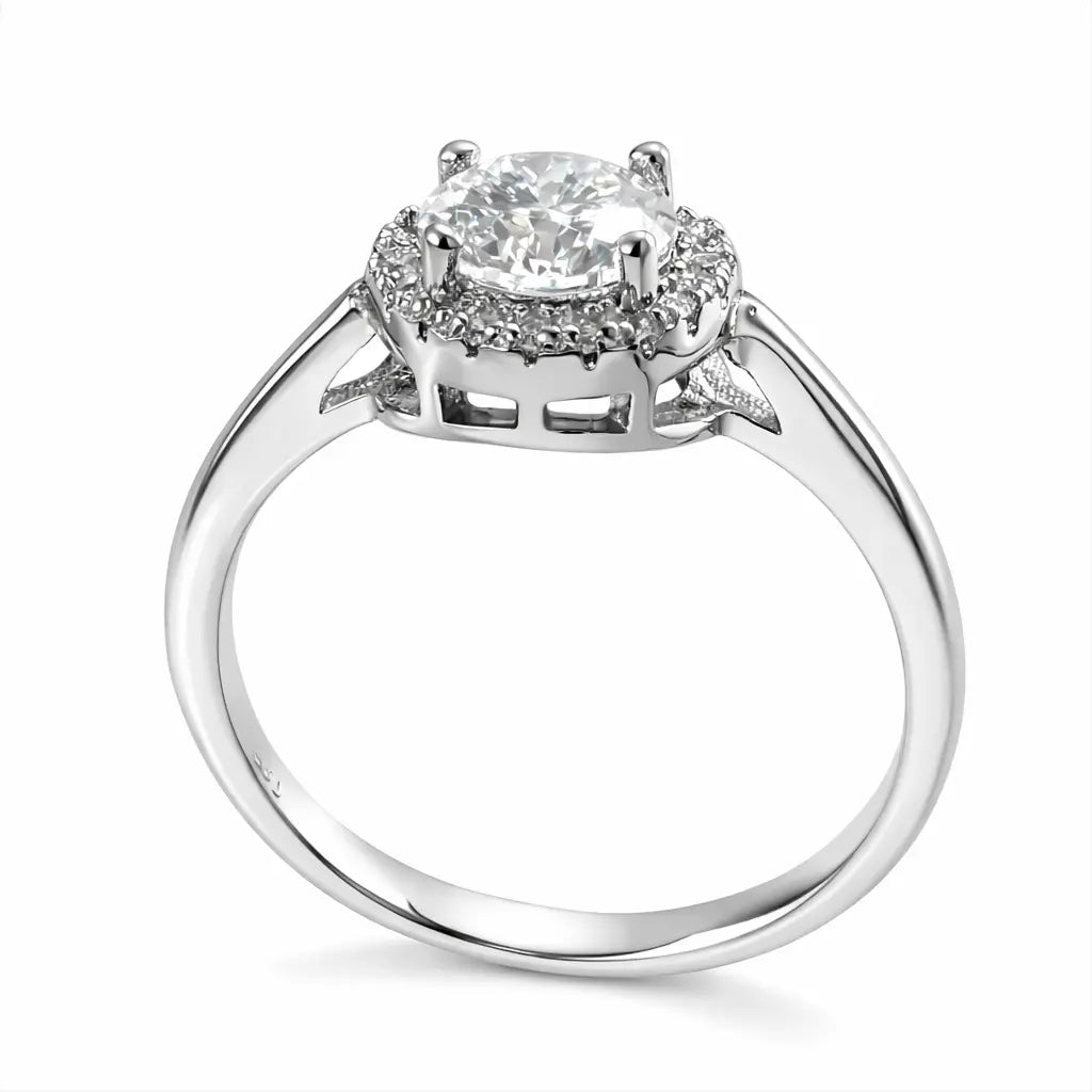 JZ50 1CT Sterling Silver S925 Moissanite Diamond 50%offamazon